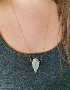 Arrowhead Necklace | Clear Quartz