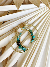 Load image into Gallery viewer, Celestial Moon Earrings | Turquoise
