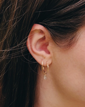 Load image into Gallery viewer, Threader Hoops | Herkimer Diamond