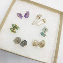 Load image into Gallery viewer, Crystal Studs | Amethyst
