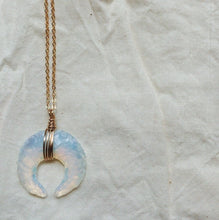 Load image into Gallery viewer, Crescent Necklace | Opalite
