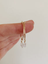 Load image into Gallery viewer, Threader Hoops | Herkimer Diamond