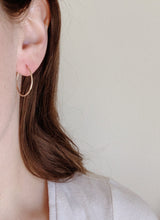 Load image into Gallery viewer, Threader Hoops | Herkimer Diamond