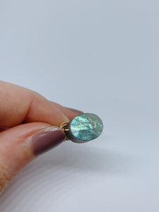 Faceted Wire Wrapped Ring | Labradorite
