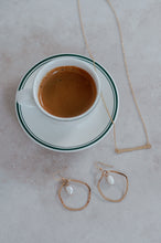 Load image into Gallery viewer, Mini Wavy Hoops + Pearls
