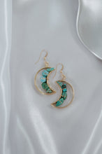 Load image into Gallery viewer, Celestial Moon Earrings | Turquoise
