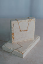 Load image into Gallery viewer, Textured Mini Bar Necklace | Pearl
