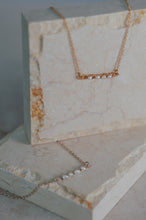 Load image into Gallery viewer, Textured Mini Bar Necklace | Pearl
