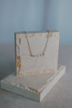 Load image into Gallery viewer, Textured Mini Bar Necklace | Pearl
