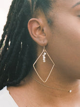 Load image into Gallery viewer, Diamond + Pearl Earrings
