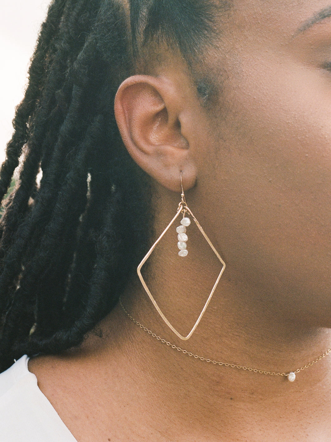 Diamond + Pearl Earrings