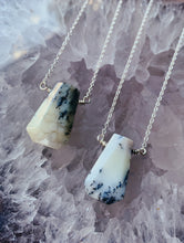 Load image into Gallery viewer, Trapezoid Gemstone Necklace | White Opal
