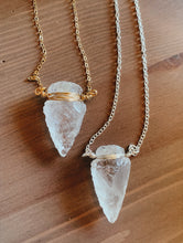 Load image into Gallery viewer, Arrowhead Necklace | Clear Quartz

