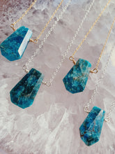 Load image into Gallery viewer, Trapezoid Gemstone Necklace | Apatite
