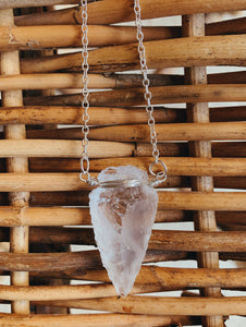Arrowhead Necklace | Clear Quartz