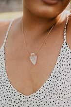 Load image into Gallery viewer, Arrowhead Necklace | Clear Quartz &amp; Opal
