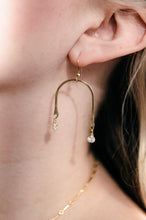 Load image into Gallery viewer, Mini Pearl Arch Earrings
