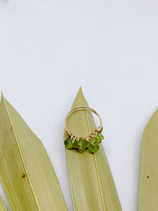 Stackable Wire Wrapped Ring | Peridot