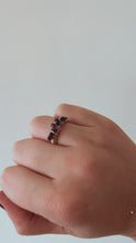 Load and play video in Gallery viewer, Stackable Wire Wrapped Ring | Garnet
