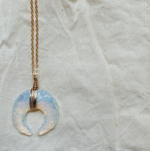 Crescent Necklace | Opalite