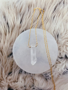 Mineral Necklace | Raw Clear Quartz
