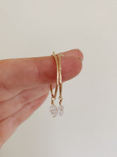 Load image into Gallery viewer, Threader Hoops | Herkimer Diamond

