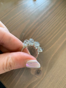 Stackable Wire Wrapped Ring | Herkimer Diamond