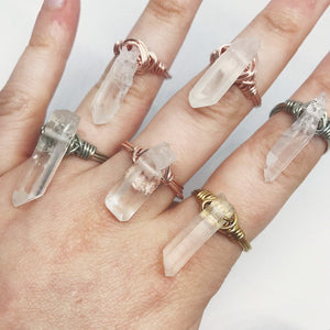 Wire Wrapped Ring | Clear Quartz
