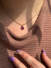 Load image into Gallery viewer, Birthstone Drop Necklace | Amethyst
