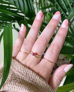 Mineral Stacking Ring | Ruby
