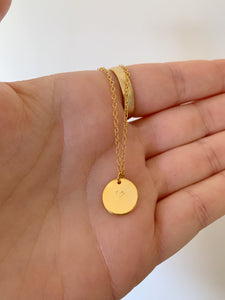 MINI Heart Stamped Coin Necklace